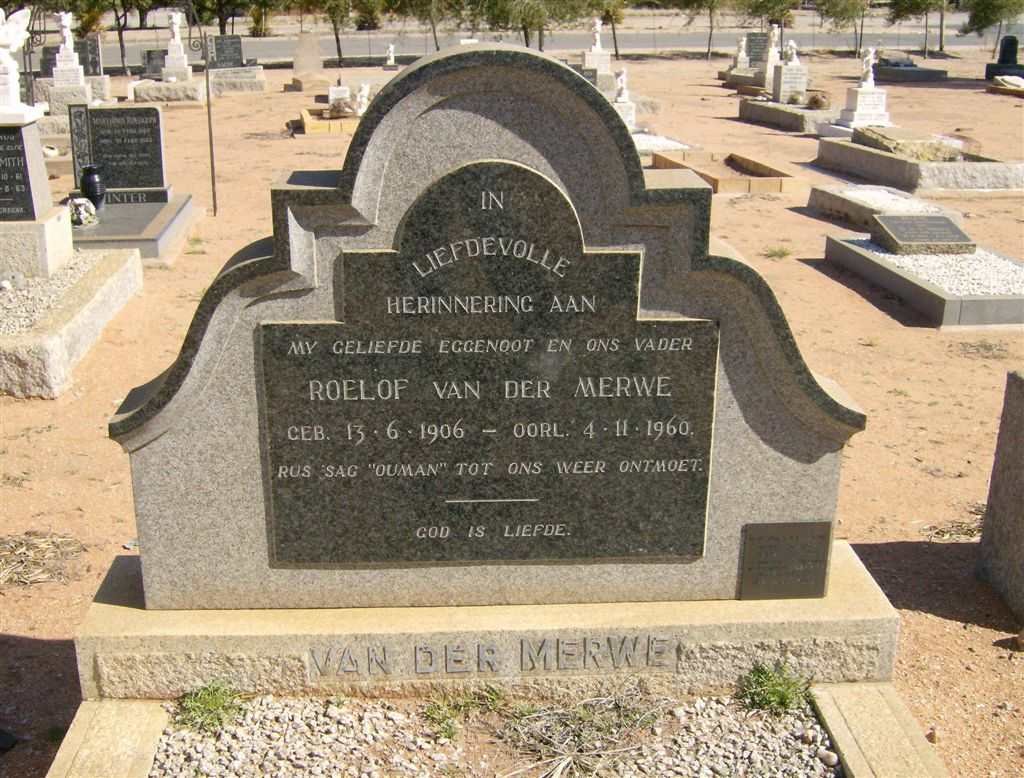 MERWE Roelof, van der 1906-1960