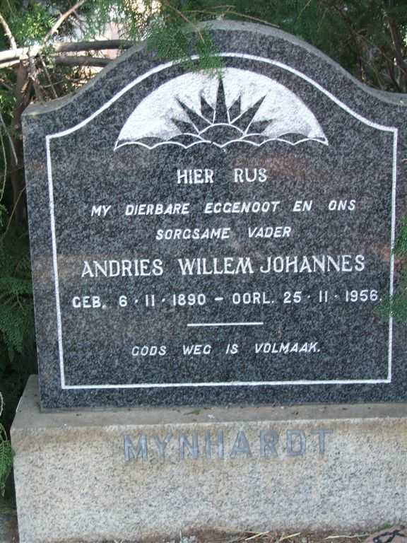 MYNHARDT Andries Willem Johannes 1890-1956
