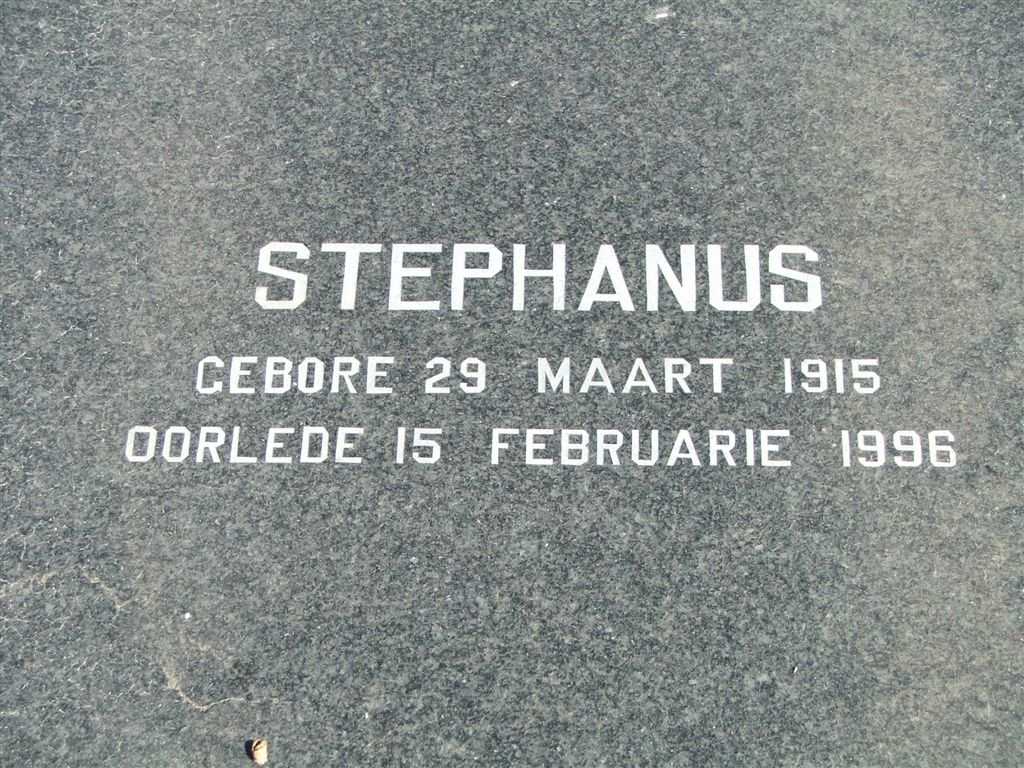 MALAN Stephanus 1915-1996