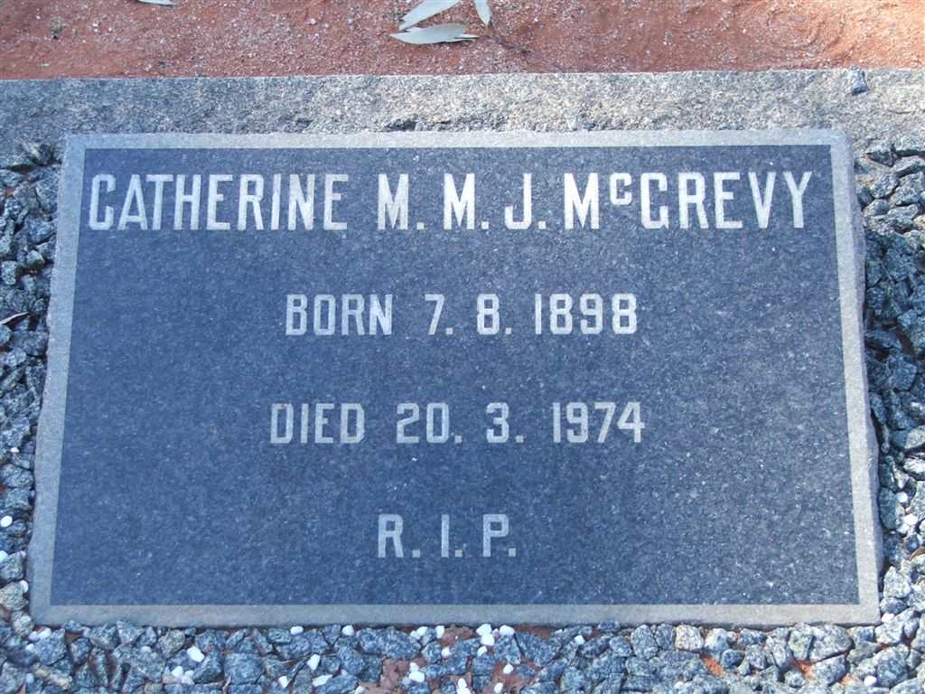 McGREVY Catherine M.M.J. 1898-1974