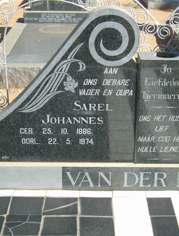 MERWE Sarel Johannes, van der 1886-1974
