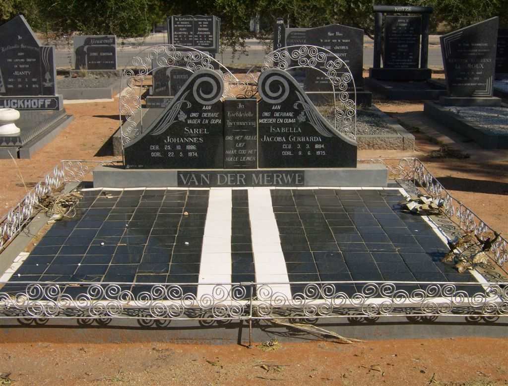 MERWE Sarel Johannes, van der 1886-1974 &amp; Isabella Jacoba Gerharda 1894-1975