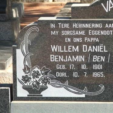 MERWE Willem Daniël Benjamin, van der 1901-1965