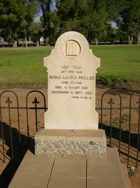 MOLLER Anna Louisa nee HYMAN 1828-1923