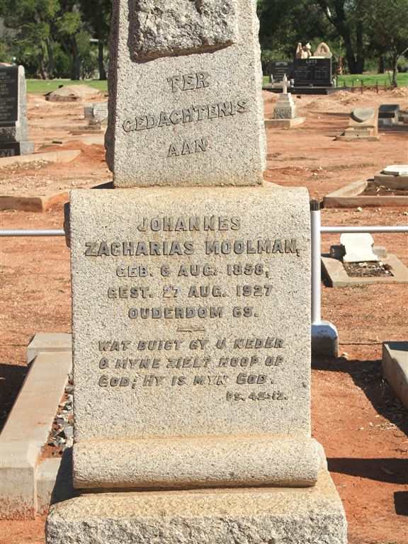 MOOLMAN Johannes Zacharias 1858-1927