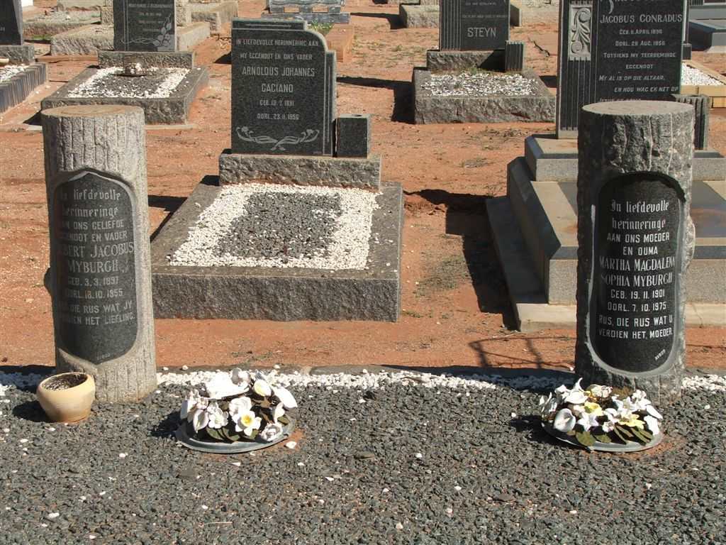 MYBURGH Siebert Jacobus 1897-1955 &amp; Martha Magdalena Sophia 1901-1975