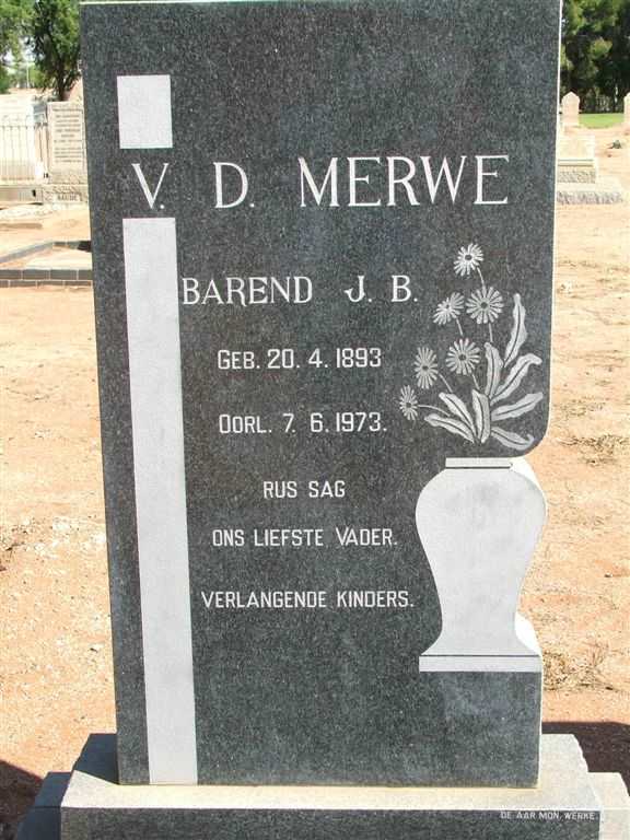 MERWE Barend J.B., v.d. 1893-1973