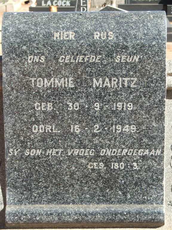 MARITZ Tommie 1919-1949