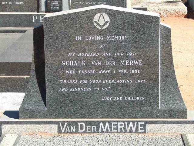MERWE Schalk, van der -1951