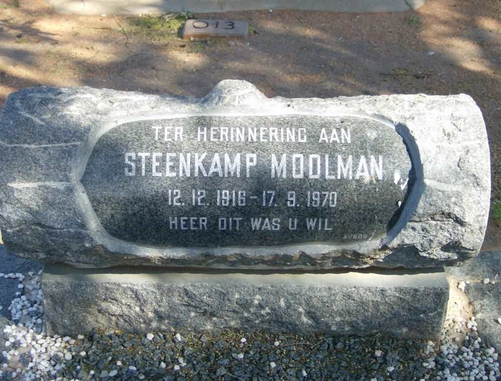 MOOLMAN Steenkamp 1916-1970