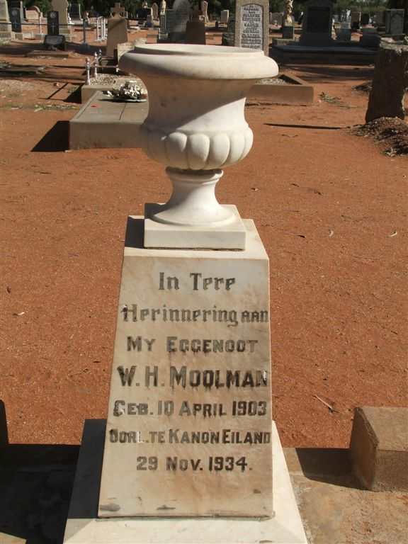 MOOLMAN W.H. 1903-1934