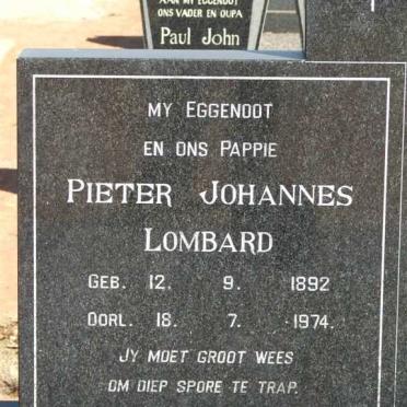 NIEKERK Pieter Johannes Lombard, van 1892-1974