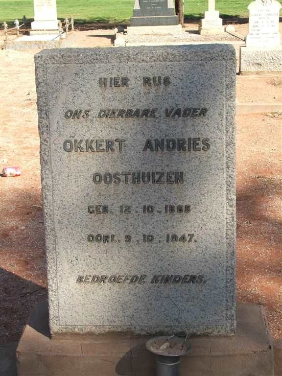 OOSTHUIZEN Okkert Andries 1868-1947