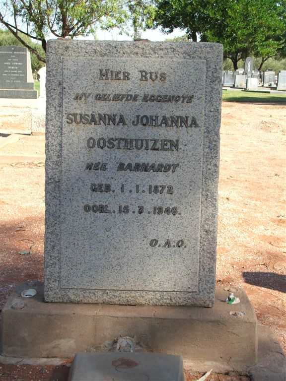 OOSTHUIZEN Susanna Johanna nee BARNARDT 1872-1946