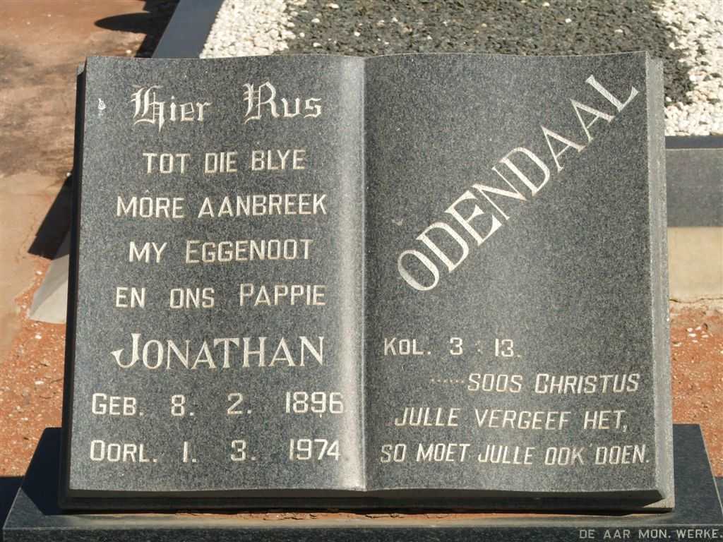 ODENDAAL Jonathan 1896-1974
