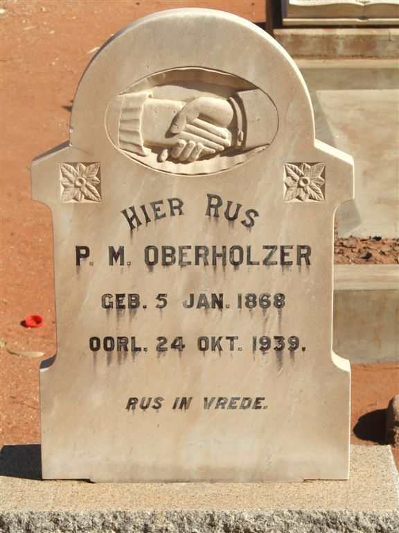 OBERHOLZER P.M. 1868-1939