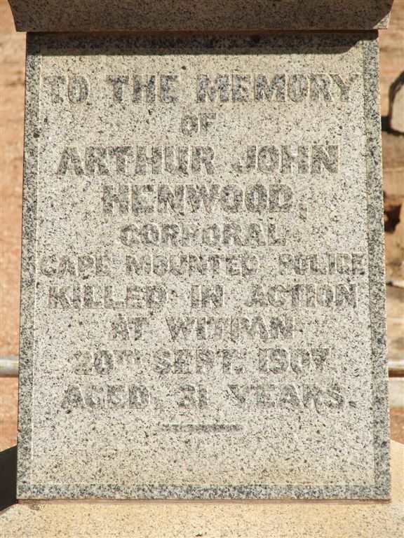 HENWOOD Arthur John -1907