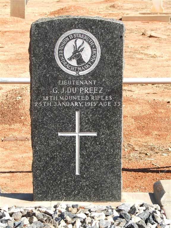 PREEZ G.J., du -1915