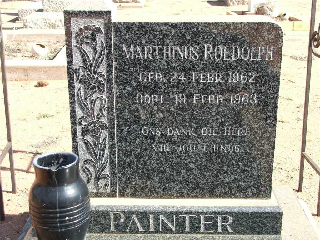 PAINTER Marthinus Roedolph 1962-1963