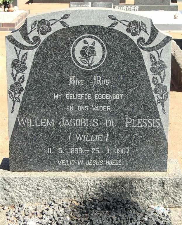 PLESSIS Willem Jacobus, du 1898-1967