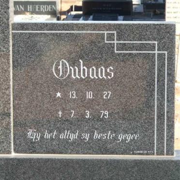 PEPLER Oubaas 1927-1979