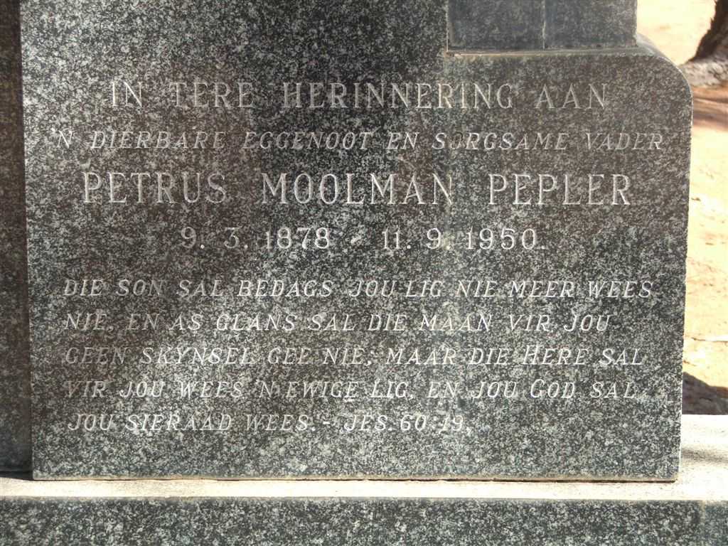 PEPLER Petrus Moolman 1878-1950