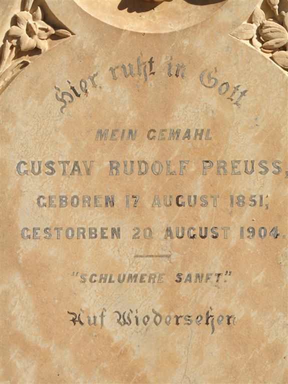PREUSS Gustav Rodolf 1851-1904
