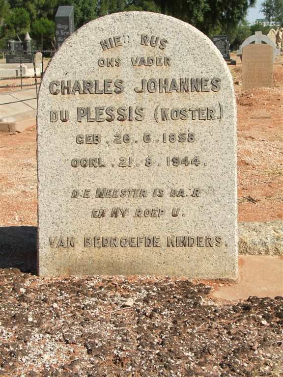 PLESSIS Charles Johannes, du 1858-1944