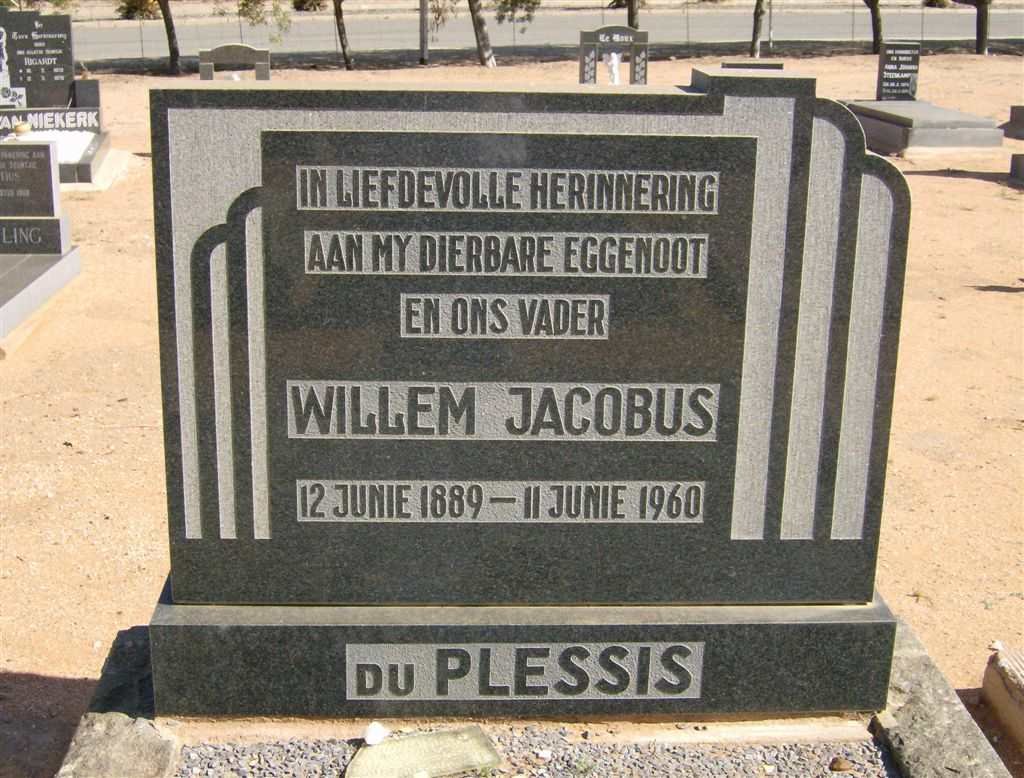 PLESSIS Willem Jacobus, du 1889-1960