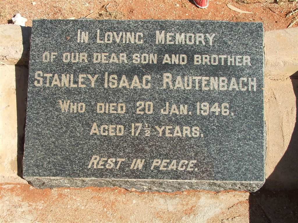 RAUTENBACH Stanley Isaac  -1946