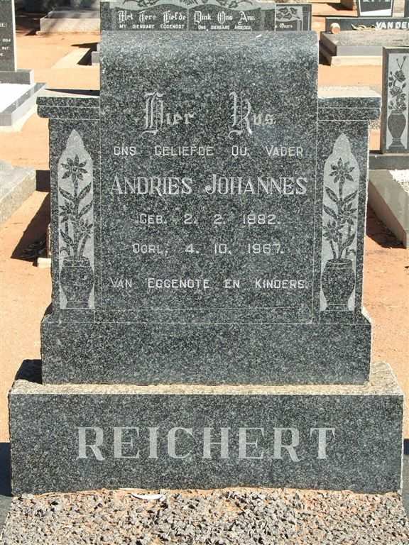 REICHERT Andries Johannes 1882-1967