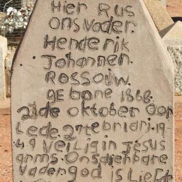 ROSSOUW Hendrik Johannen 1868-1949