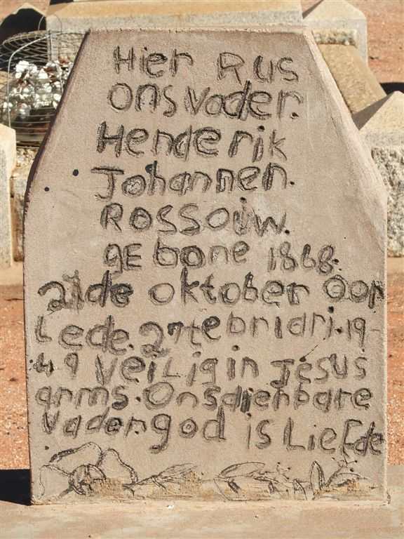 ROSSOUW Hendrik Johannen 1868-1949