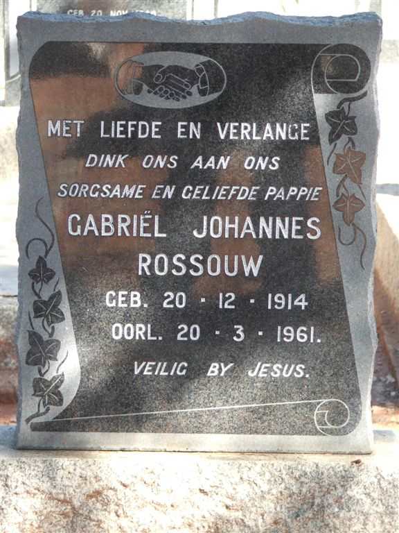 ROSSOUW Gabriël Johannes 1914-1961