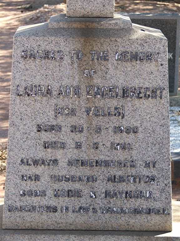 ENGELBRECHT Laura Ann nee WELLS 1890-1961