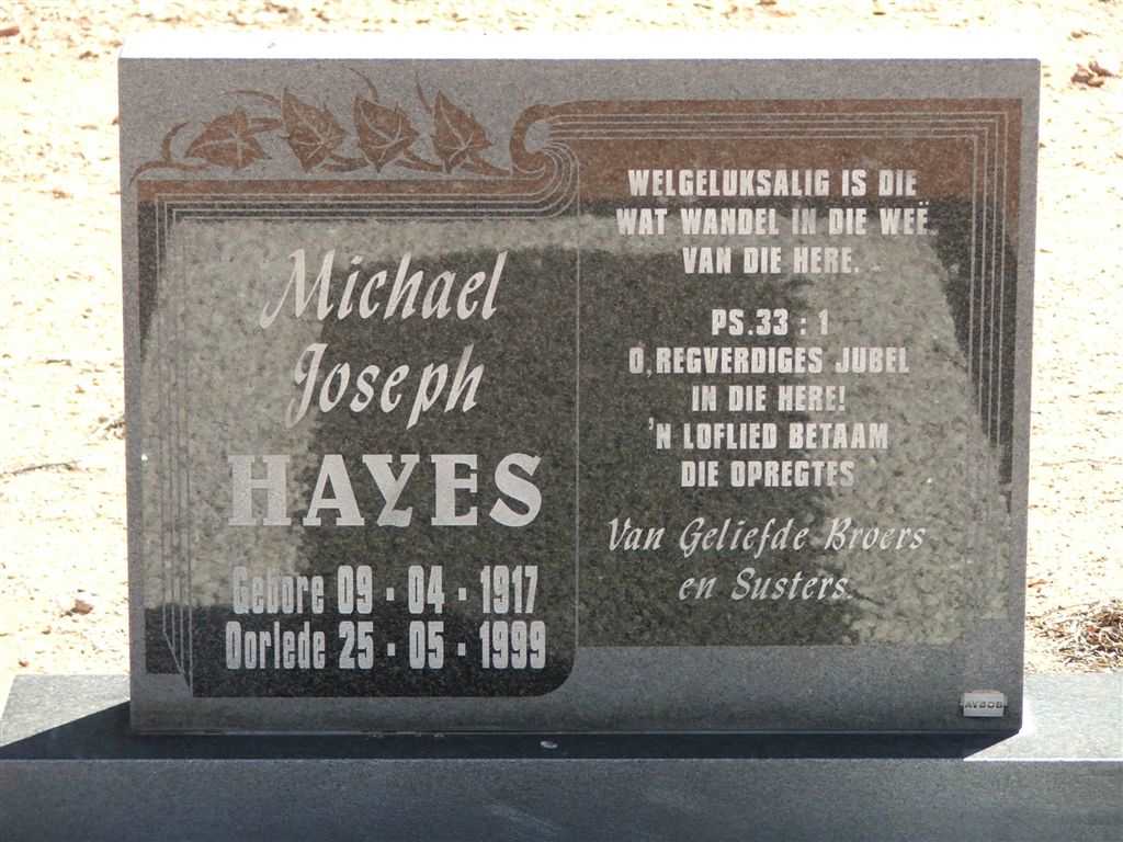 HAYES Michael Joseph 1917-1999