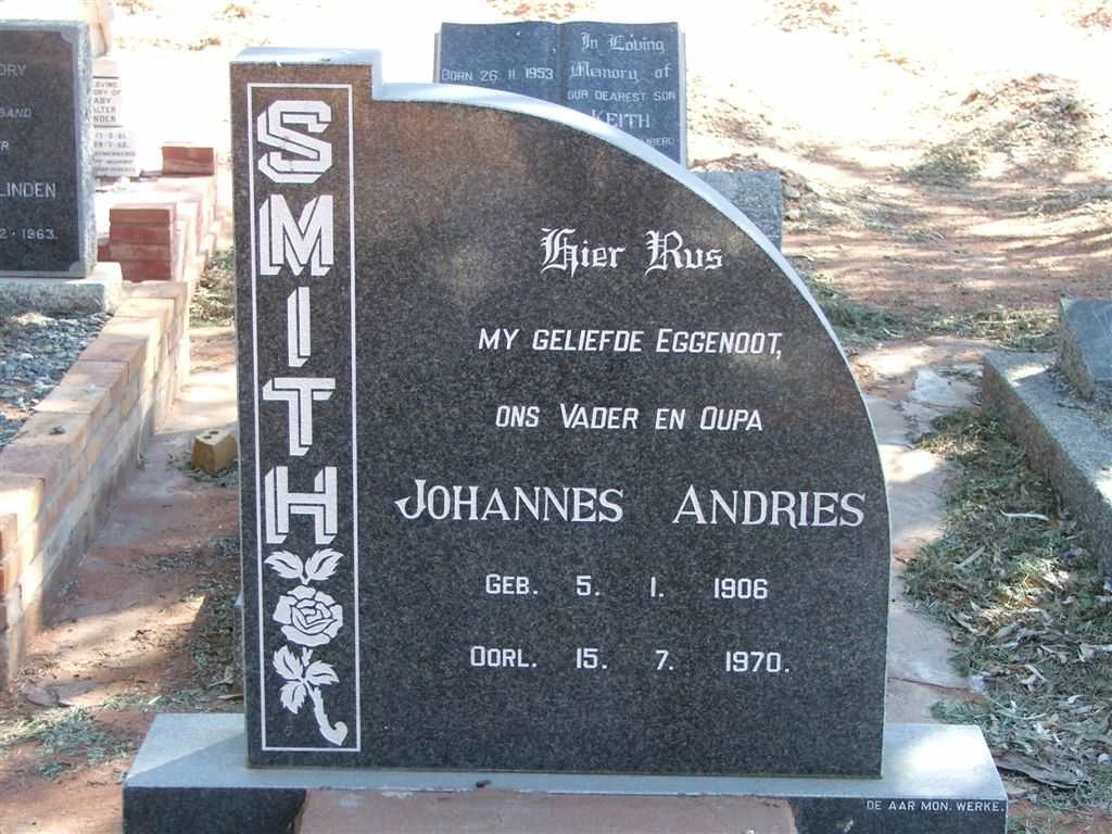 SMITH Johannes Andries 1906-1970