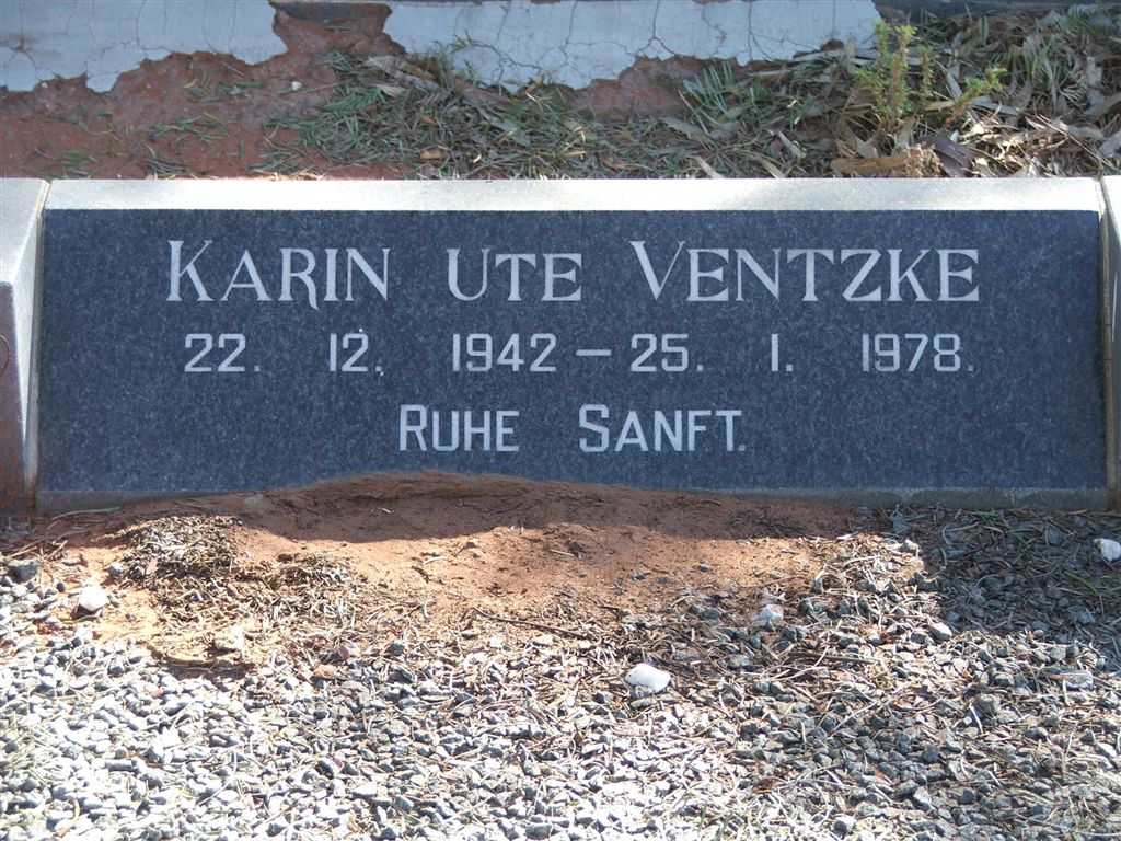 VENTZKE Karin Ute 1942-1978