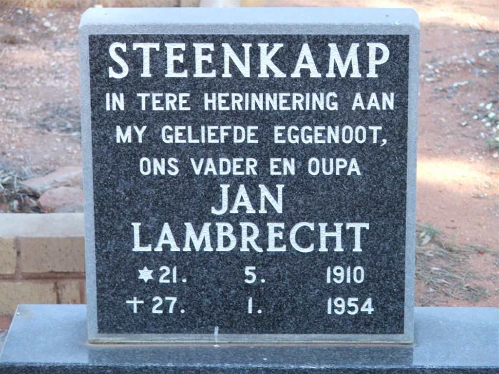 STEENKAMP Jan Lambrecht 1910-1954
