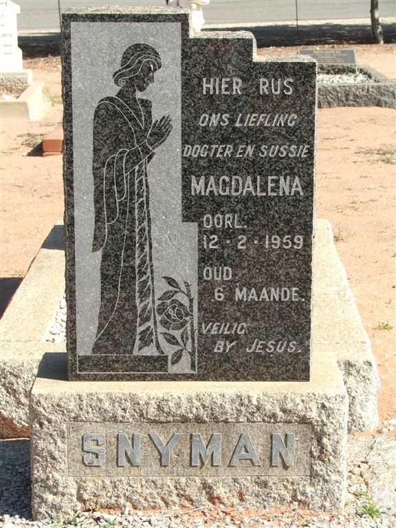 SNYMAN Magdalena -1959