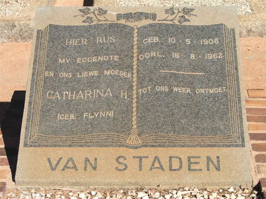 STADEN Catharina H., van nee FLYNN 1908-1962