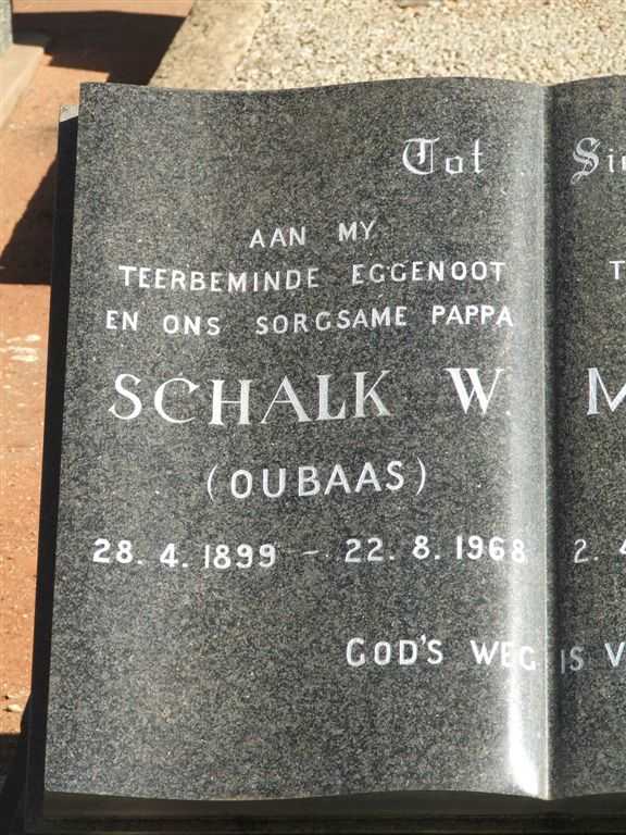 SCHULTZ Schalk W. 1899-1968