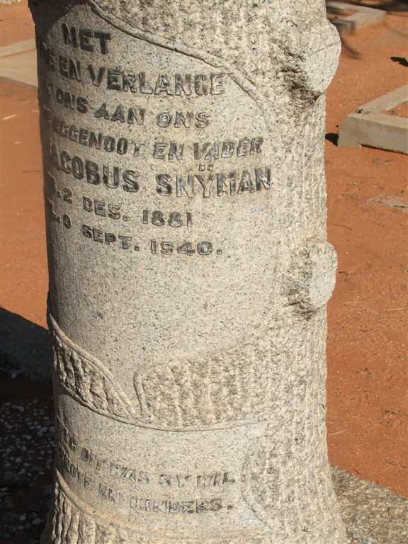 SNYMAN Carel Jacobus 1881-1940