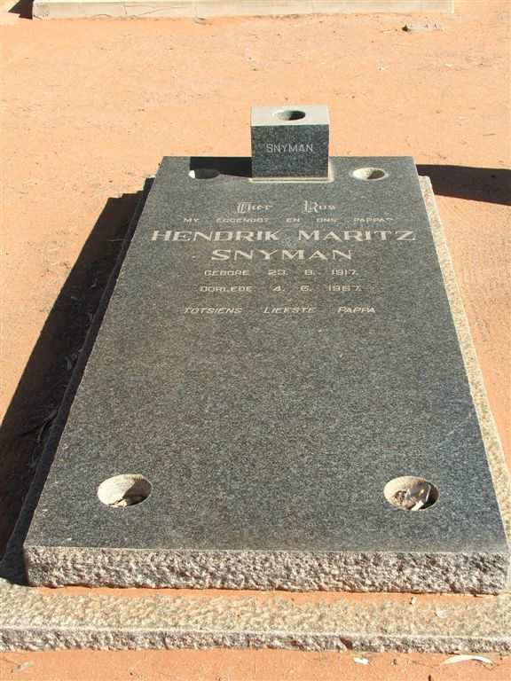SNYMAN Hendrik Maritz 1917-1967