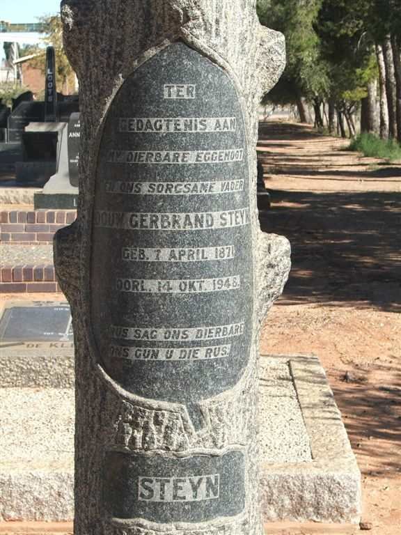 STEYN Douw Gerbrand 1871-1948