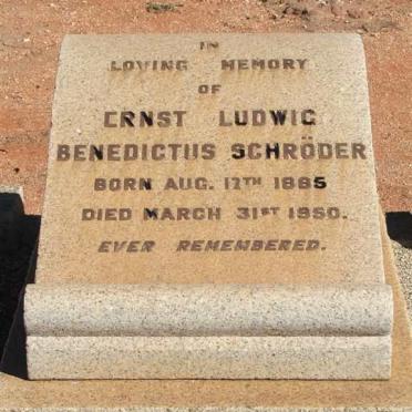 SCHRODER Ernst Ludwig Benedictus 1885-1950