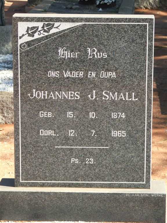 SMALL Johannes J. 1874-1965
