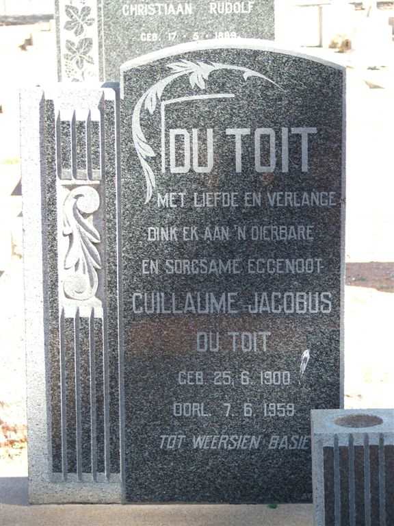 TOIT Guillaume Jacobus, du 1900-1959