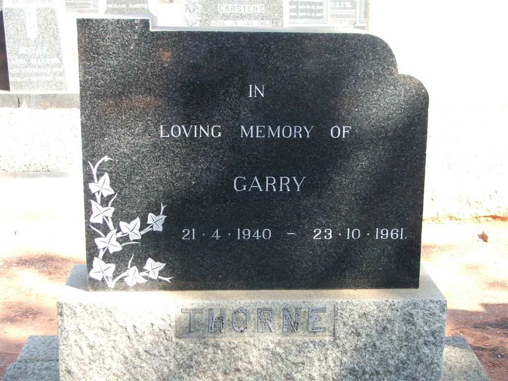 THORNE Garry 1940-1961