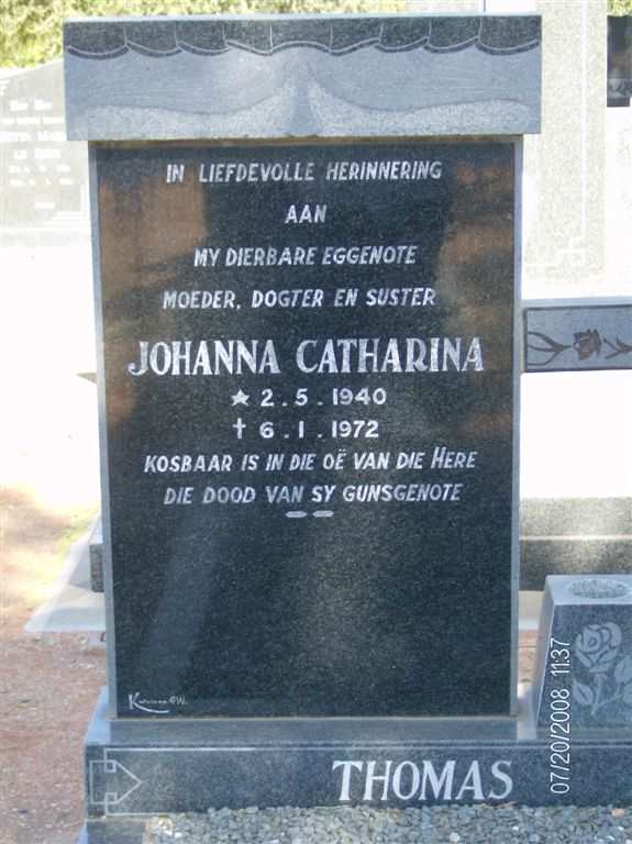 THOMAS Johanna Catharina 1940-1972
